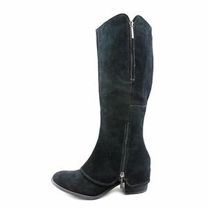 Donald Pliner black suede boots